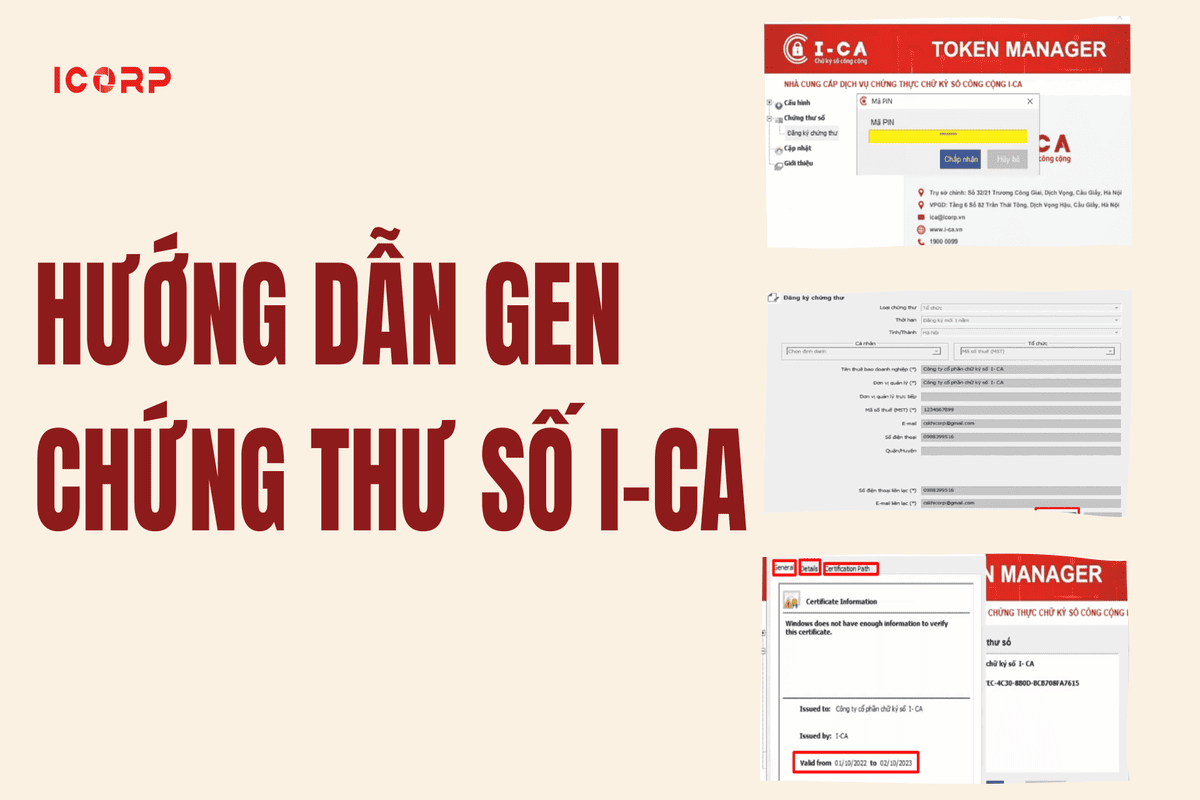 Hướng Dẫn Gen Chứng Thư Số I-CA